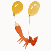 ﬂoating with　balloon
