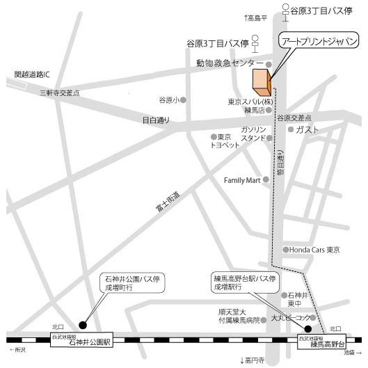 アート・プリント・ジャパン　本社地図