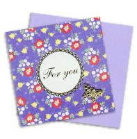 花柄アンティークミニカード